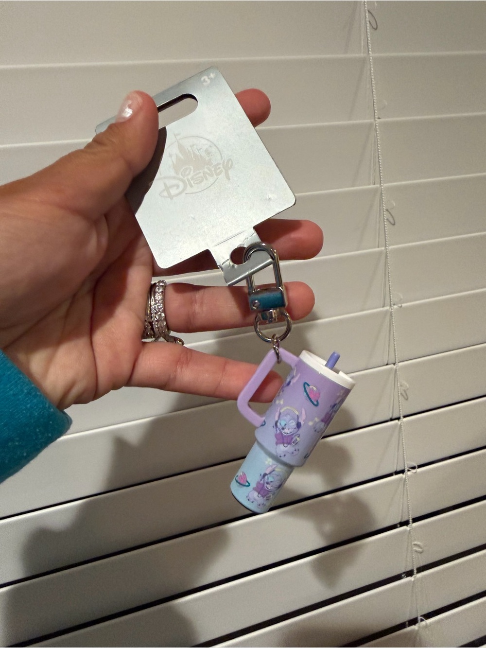Disney stitch Lavender & Light Blue Character mini Tumbler Keychain